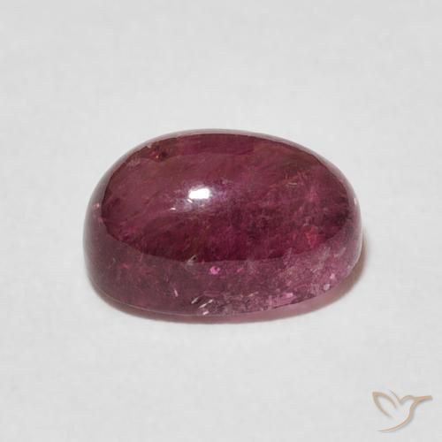 Turmalina Rojo medio natural de 2.61 ct, Ovalada, Transparente