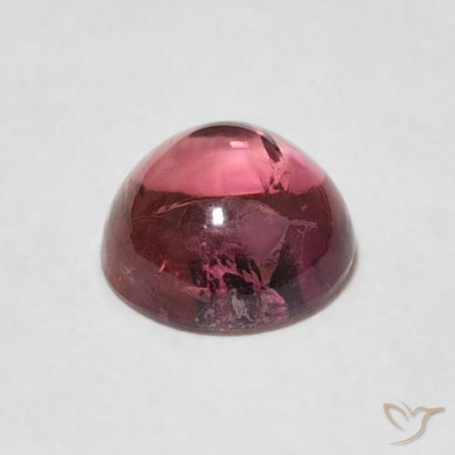 Turmalina Rojo escarlata claro natural de 1.35 ct, Redondo, Transparente