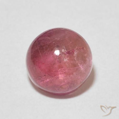 Turmalina Rosado naranja intenso natural de 1.72 ct, Redondo, Transparente