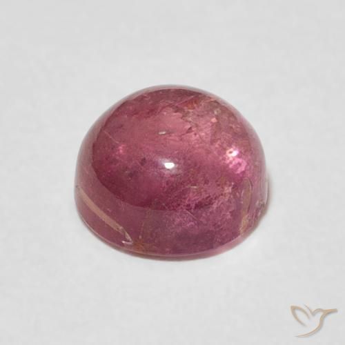 Turmalina Rosado naranja intenso natural de 1.72 ct, Redondo, Transparente