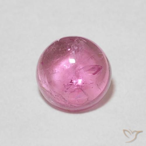 0.74ct Natural Rosa oscuro Turmalina, Redondo, Transparente