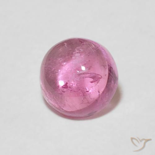 Turmalina Rosa oscuro natural de 0.74 ct, Redondo, Transparente