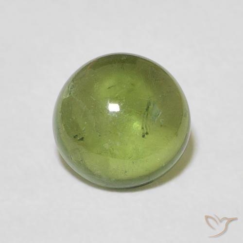 1.57ct Natural Verde bosque claro Turmalina, Redondo, Transparente