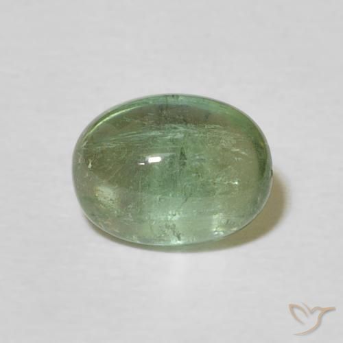 1.74ct Natural Verde cálido turmalina, Ovalada, Transparente