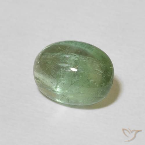 Turmalina Verde cálido natural de 1.74 ct, Ovalada, Transparente