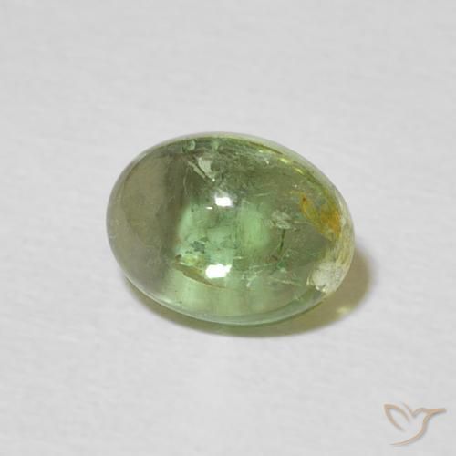 Turmalina Verde medio natural de 1.51 ct, Ovalada, Transparente