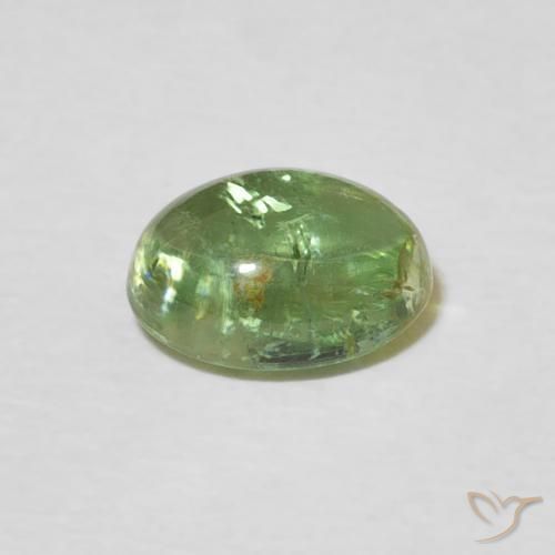 Turmalina Verde medio natural de 1.51 ct, Ovalada, Transparente