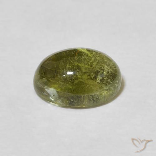 Turmalina Verde amarillento natural de 1.70 ct, Ovalada, Transparente