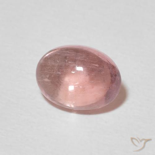 Turmalina Rosado cálido claro natural de 1.63 ct, Ovalada, Transparente