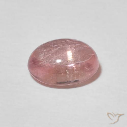 Turmalina Rosado cálido claro natural de 1.63 ct, Ovalada, Transparente