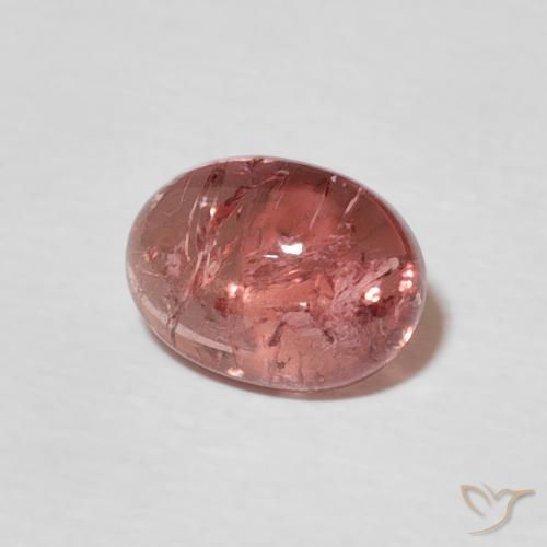 Turmalina Rosado frambuesa natural de 1.29 ct, Ovalada, Transparente
