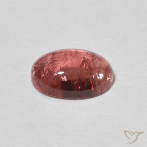 Turmalina Rosado frambuesa natural de 1.29 ct, Ovalada, Transparente