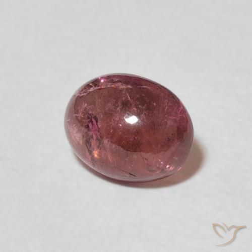 Turmalina Rojo cereza púrpura natural de 1.29 ct, Ovalada, Transparente