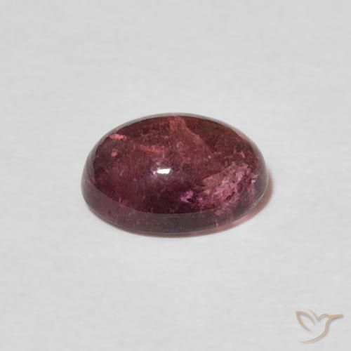 Turmalina Rojo cereza púrpura natural de 1.29 ct, Ovalada, Transparente