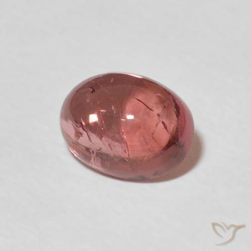 Turmalina Rosado medio natural de 1.45 ct, Ovalada, Transparente