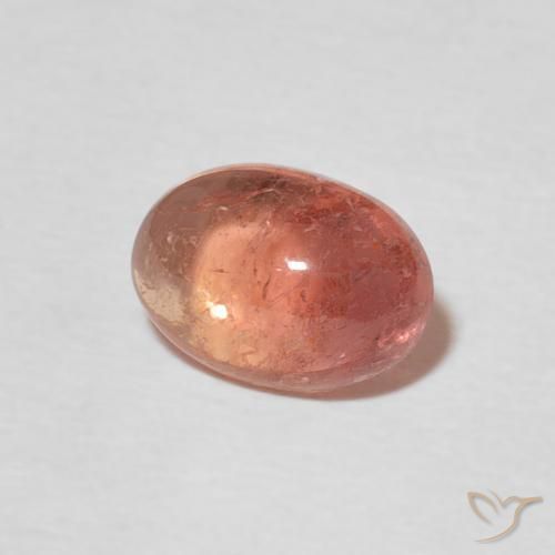 Turmalina Rosado frambuesa natural de 1.26 ct, Ovalada, Transparente