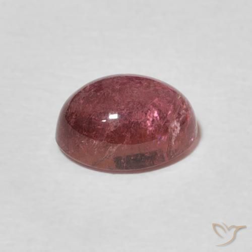 Turmalina Rojo cereza púrpura natural de 1.43 ct, Ovalada, Transparente