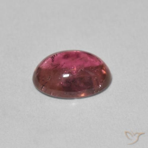 Turmalina Rojo oscuro natural de 1.60 ct, Ovalada, Transparente