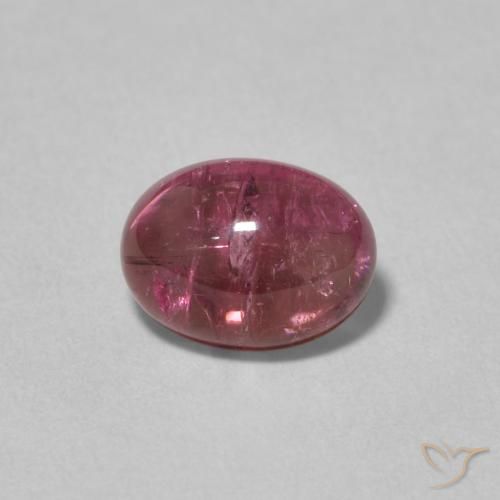 1.67ct Natural Rojo púrpura turmalina, Ovalada, Transparente
