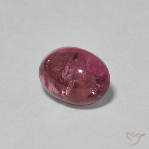 Turmalina Rojo púrpura natural de 1.67 ct, Ovalada, Transparente