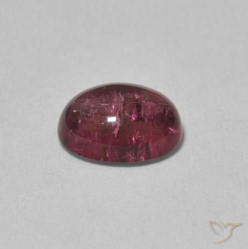 Turmalina Rojo púrpura natural de 1.67 ct, Ovalada, Transparente
