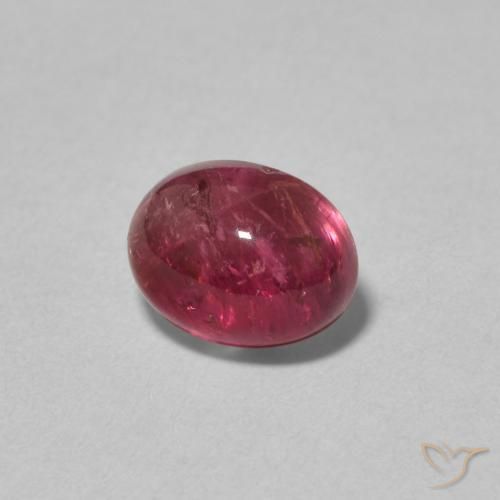 Turmalina Rojo oscuro natural de 1.74 ct, Ovalada, Transparente