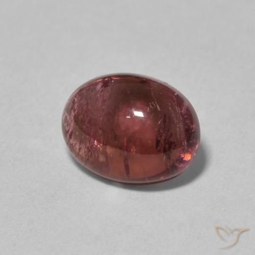Turmalina Rojo vino intenso natural de 2.19 ct, Ovalada, Transparente