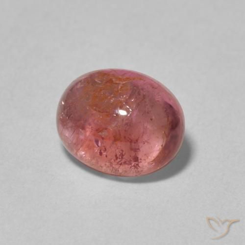 Turmalina Rosado frambuesa natural de 2.39 ct, Ovalada, Transparente