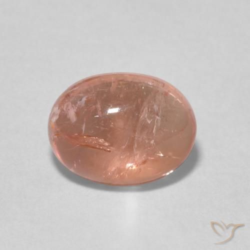 1.59ct Natural Rosado pomelo turmalina, Ovalada, Transparente