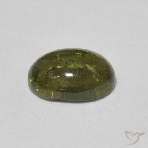 Turmalina Verde oscuro natural de 1.48 ct, Ovalada, Transparente