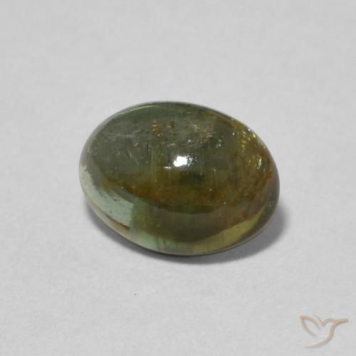Turmalina Verde oscuro natural de 1.22 ct, Ovalada, Transparente