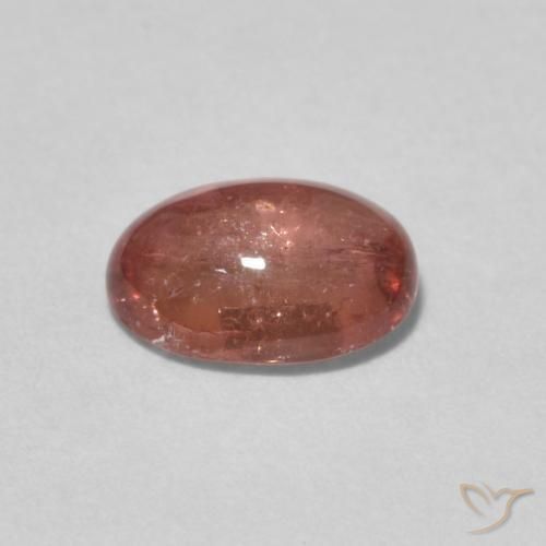 Turmalina Medium Dark-Pink natural de 1.28 ct, Ovalada, Transparente