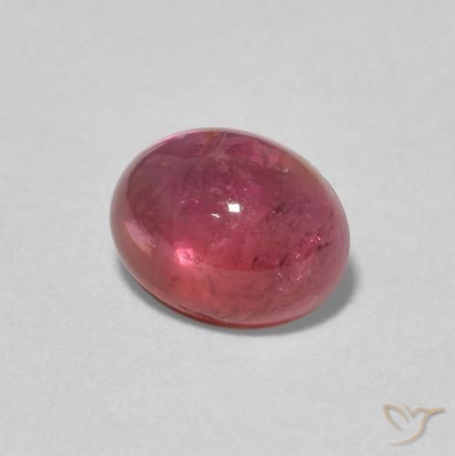Turmalina Rojo oscuro natural de 1.33 ct, Ovalada, Transparente