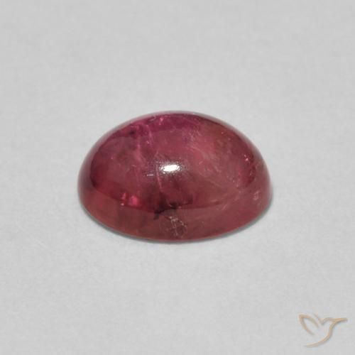 Turmalina Rojo oscuro natural de 1.33 ct, Ovalada, Transparente