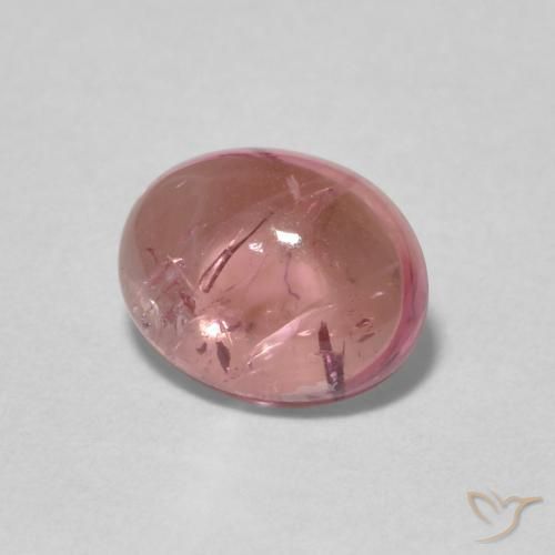 Turmalina Rosado medio natural de 1.44 ct, Ovalada, Transparente