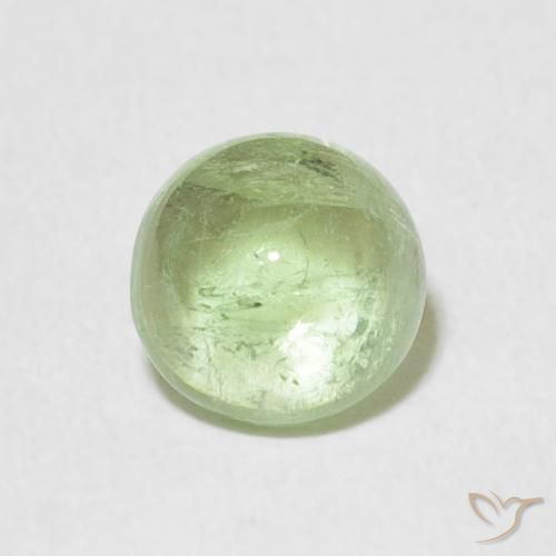 1.29ct Natural Verde salvia muy claro Turmalina, Redondo, Transparente