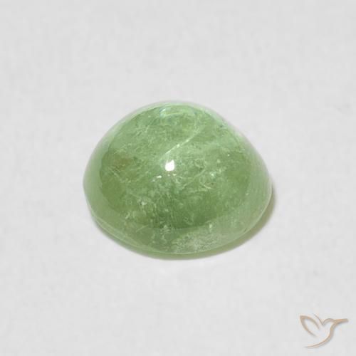 Turmalina Verde salvia muy claro natural de 1.29 ct, Redondo, Transparente