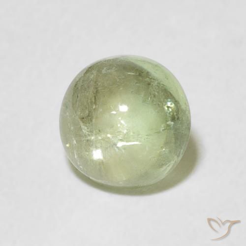 Turmalina Verde claro natural de 1.47 ct, Redondo, Transparente