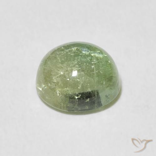 Turmalina Verde claro natural de 1.47 ct, Redondo, Transparente