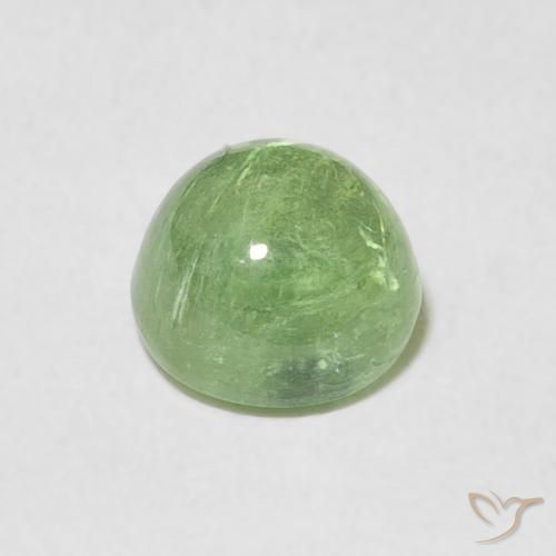 Turmalina Verde amarillento natural de 1.54 ct, Redondo, Transparente