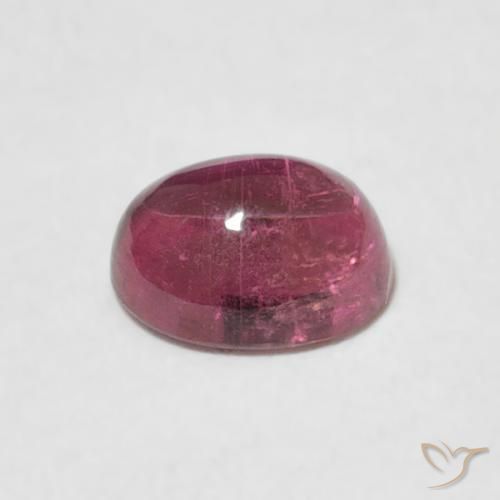 Turmalina Púrpura rojizo natural de 0.79 ct, Ovalada, Transparente