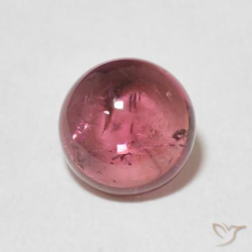 1.35ct Natural Magenta intenso Turmalina, Redondo, Transparente