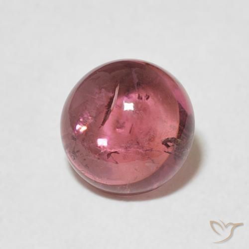 Turmalina Magenta intenso natural de 1.35 ct, Redondo, Transparente