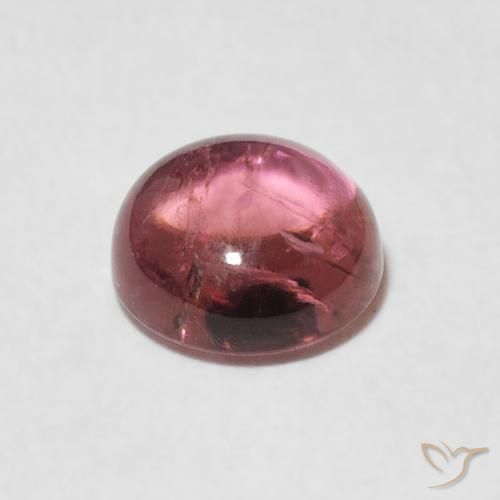 Turmalina Magenta intenso natural de 1.35 ct, Redondo, Transparente