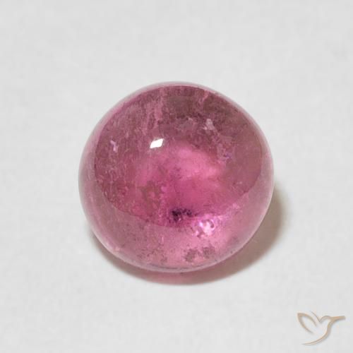 1.25ct Natural Púrpura medio Turmalina, Redondo, Transparente