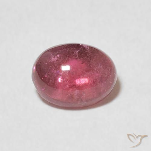0.89ct Natural Púrpura rojizo turmalina, Ovalada, Transparente