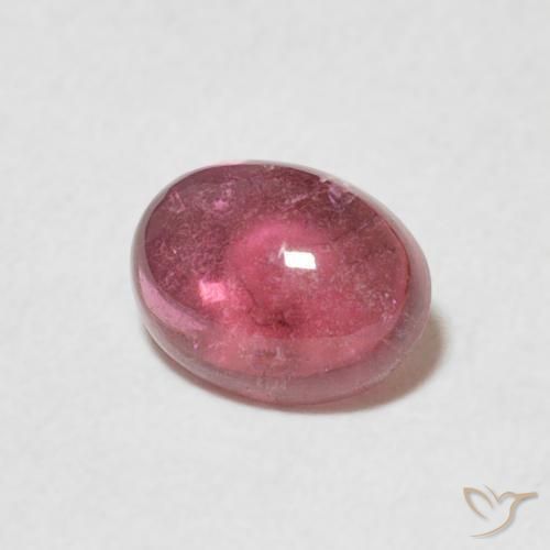 Turmalina Púrpura rojizo natural de 0.89 ct, Ovalada, Transparente