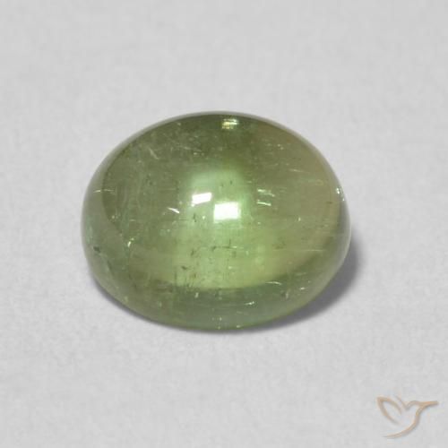 1.41ct Natural Verde terroso turmalina, Ovalada, Transparente
