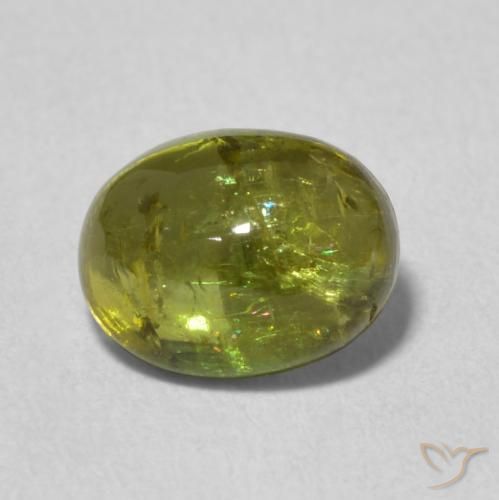 1.42ct Natural Verde cálido turmalina, Ovalada, Transparente