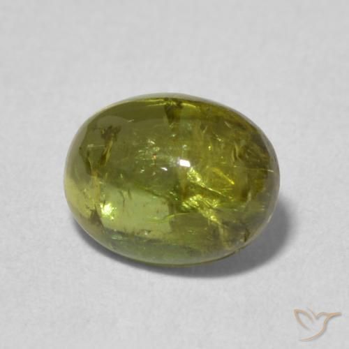 Turmalina Verde cálido natural de 1.42 ct, Ovalada, Transparente